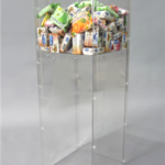 Display gondola transparente suelo Rectangular "Desmontable" ECO