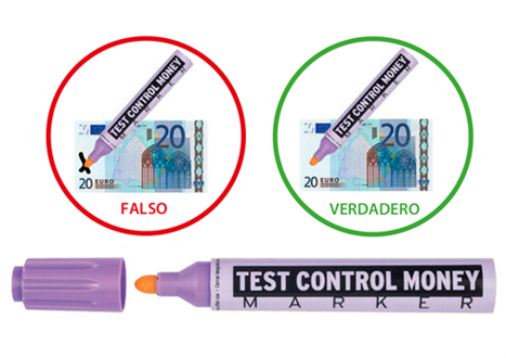 Rotulador Detector Billetes Falsos